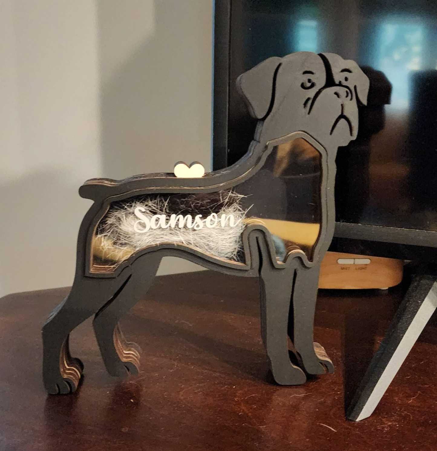 Personalized Pet Hair Memorial Box | BKPet196