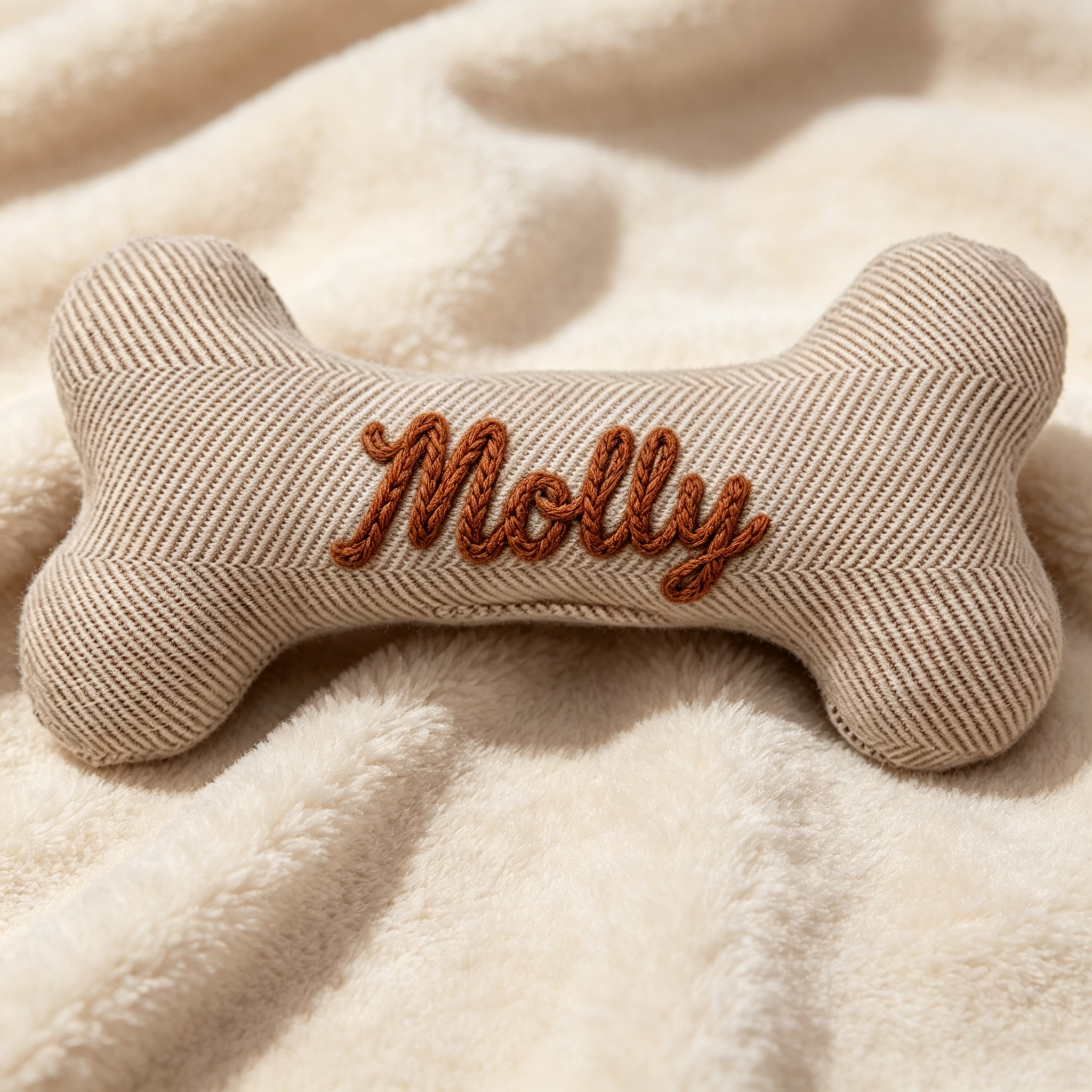 Personalized Embroidered Name Pet Bone Toy | inToy11