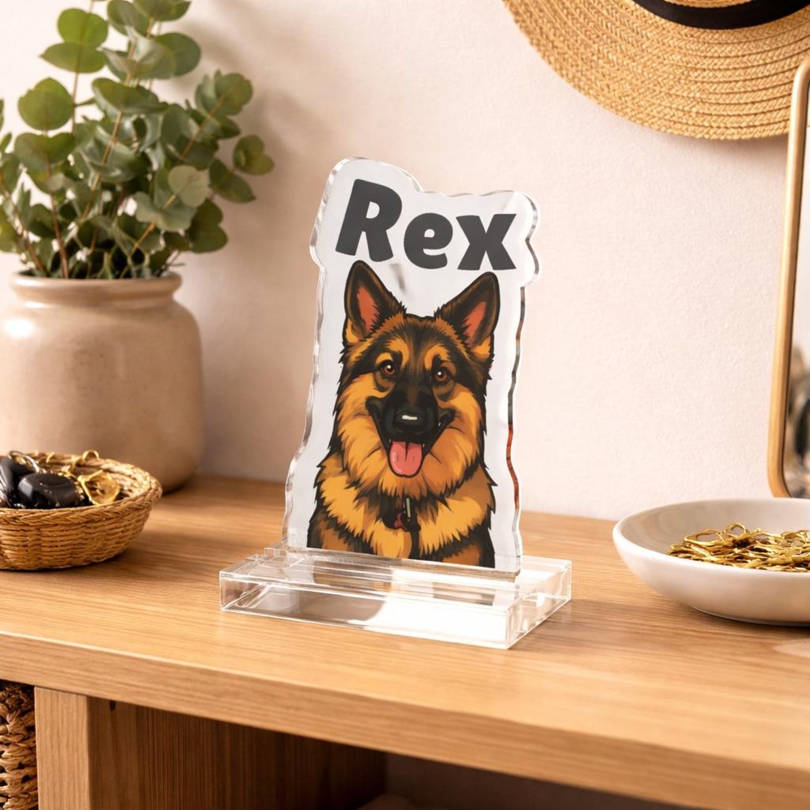 Personalized Acrylic Pet Portrait Statue Keepsake | inAccs39