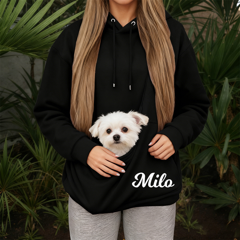 Personalized Name Cozy Pet Carrier Hoodie | KKCloth331