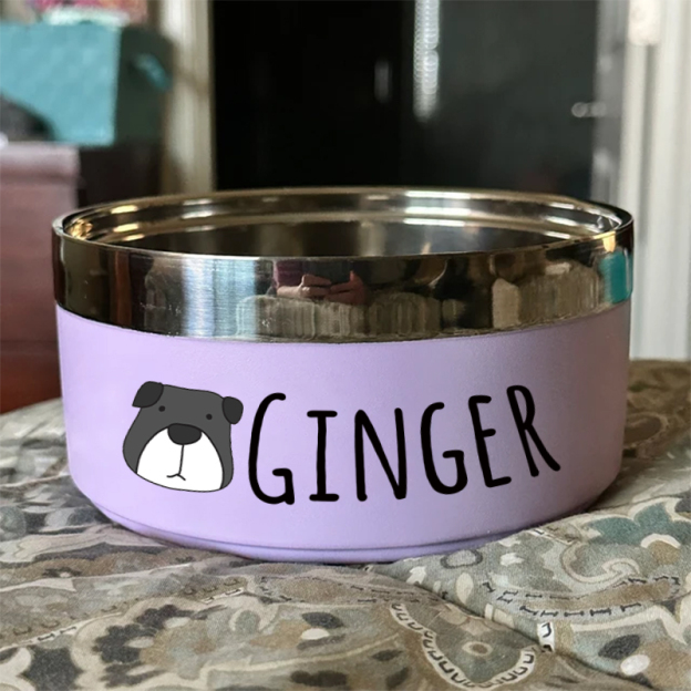 Personalized Stainless Steel Pet Food Bowl  | BKPet48