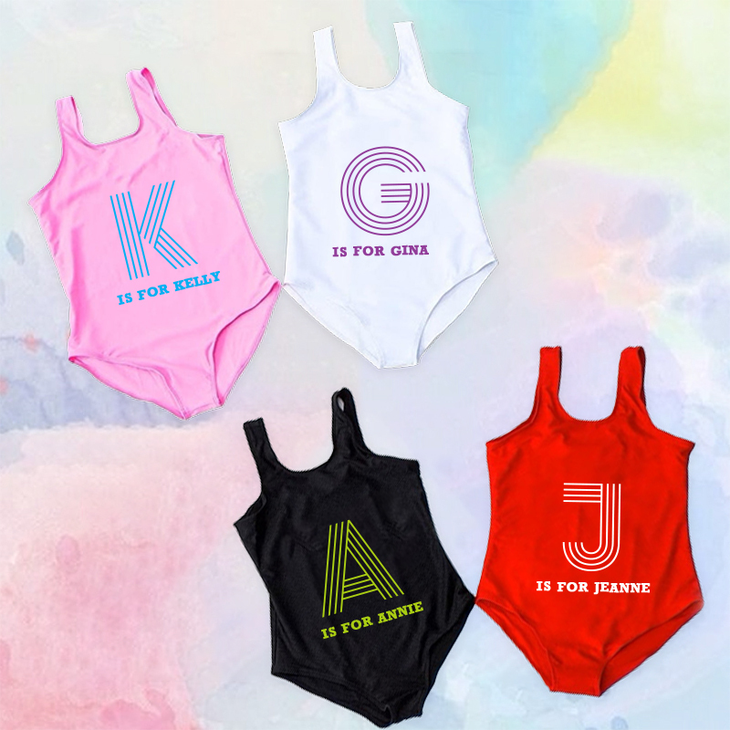 Personalized Monogrammed Color Swimsuit for Summer | InSwin03