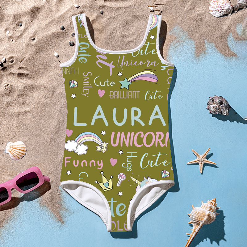 Personalized Unicorn Color Swimsuit for Summer | InSwin08
