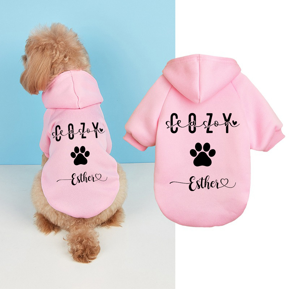 Personalized Cozy Season Warm Puppy Hoodie | BKPet282
