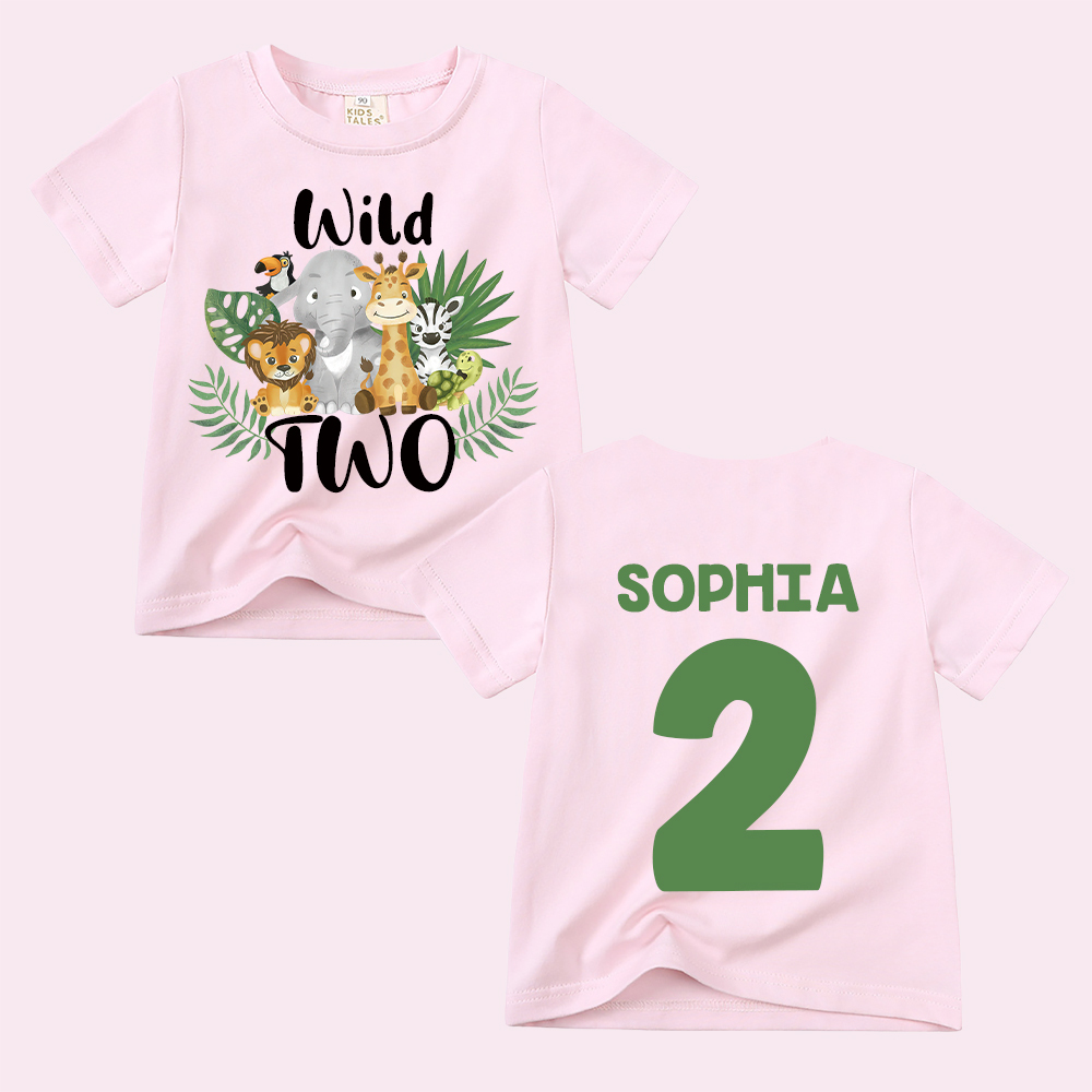 Personalized Forest Feral Floral Zoo Birthday T-Shirt | inTee19