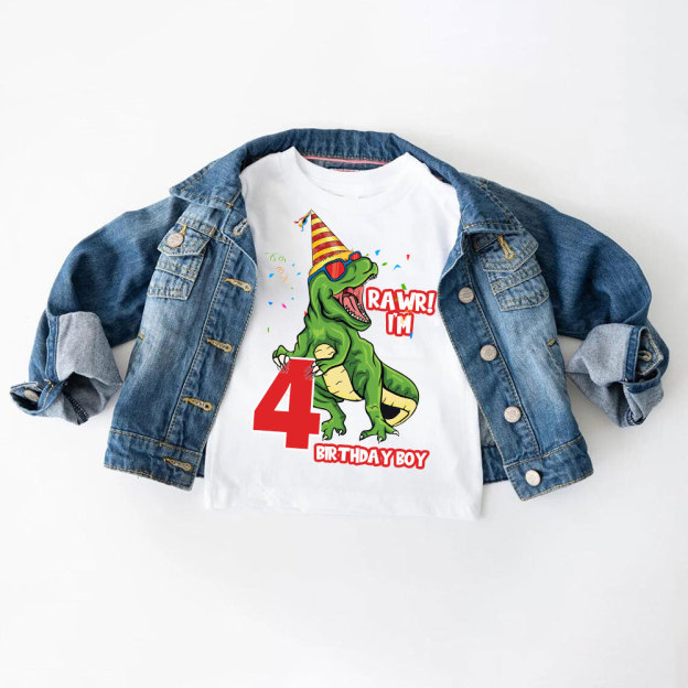 Personalized Dinosaur Birthday Boy T-Shirt | inBirth23