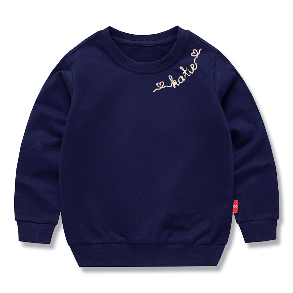 Personalized Embroidered Kids Valentines Sweatshirt | inSweatshirt88