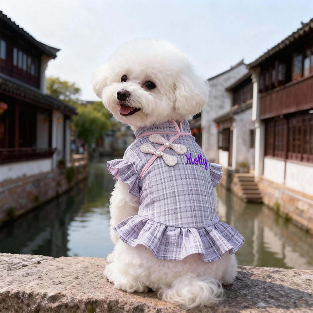 Personalized Embroidered Name Pet Elegant Dress | inCloth09