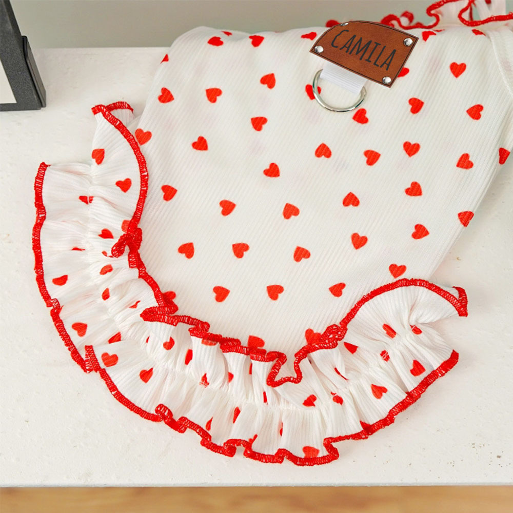 Personalized Leather Patch Name Pet Dress | inCloth32