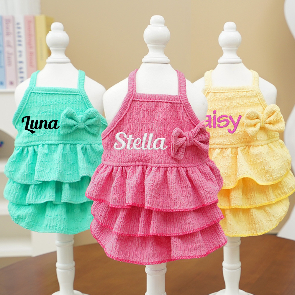 Personalized Embroidered Name Pet Color Princess Dress | inCloth41