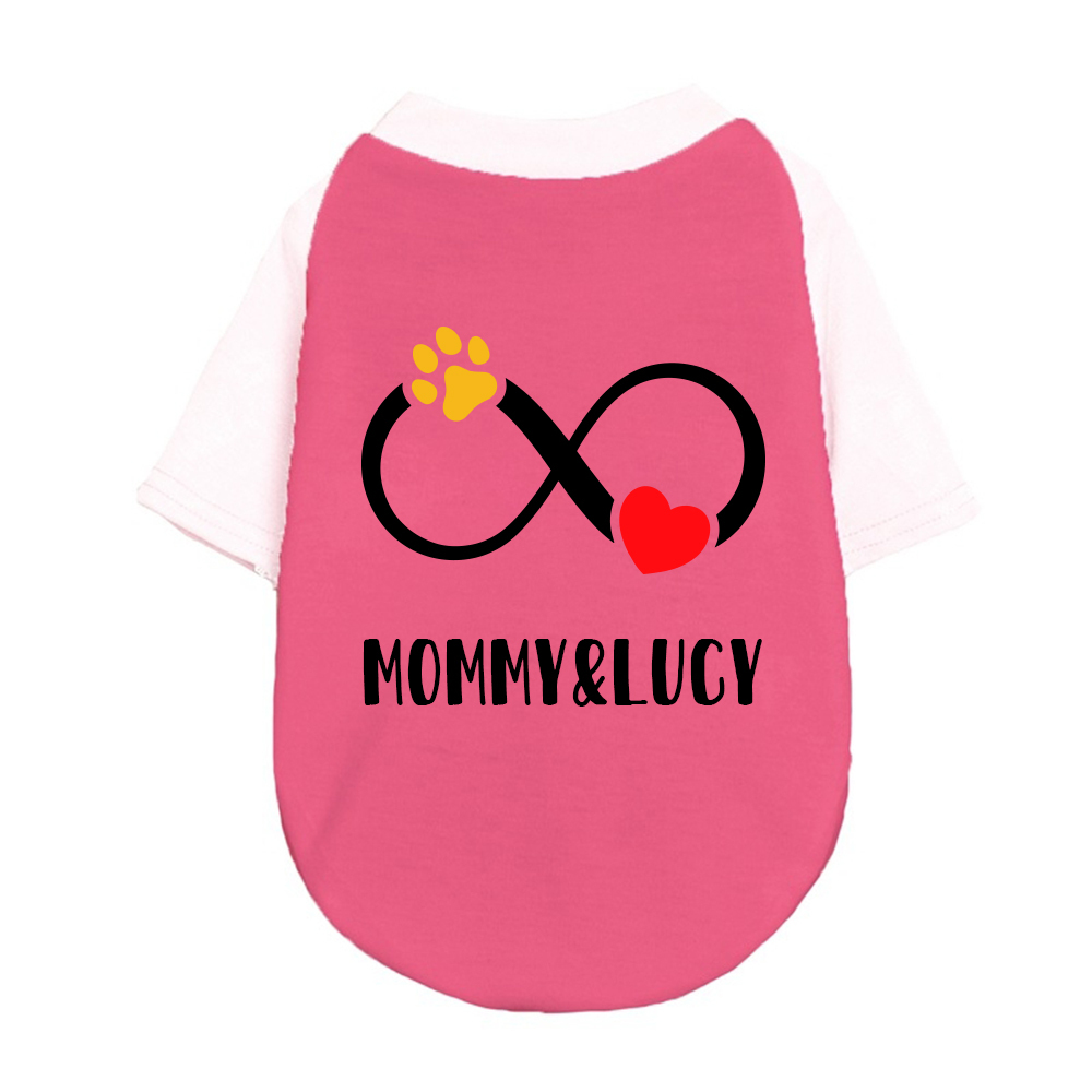 Personalized Mother's Day Color-Block Pet T-shirt  | inCloth42