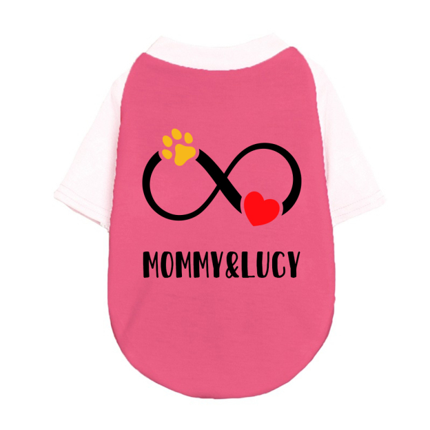 Personalized Mother's Day Color-Block Pet T-shirt  | inCloth42