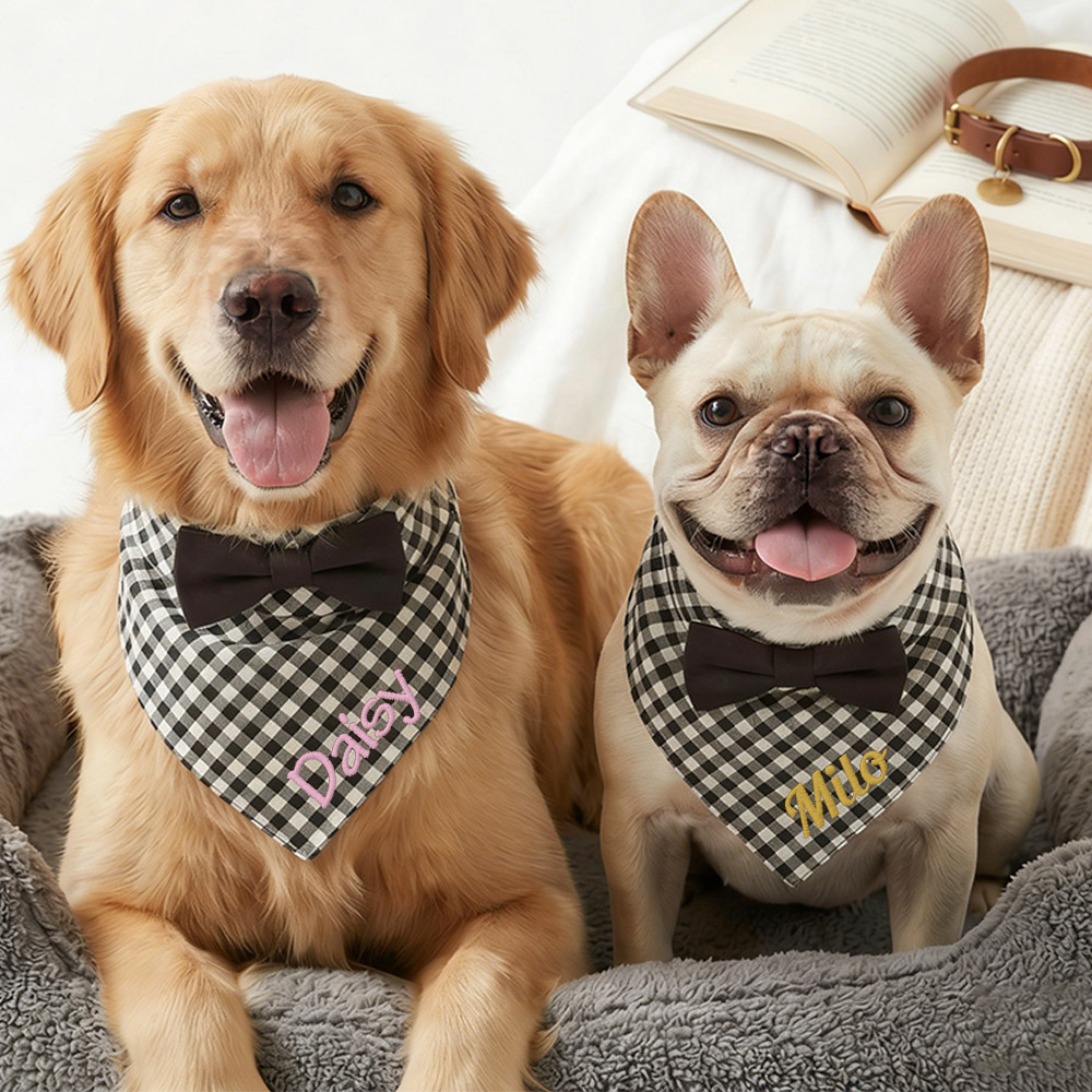 Personalized Embroidered Name Pet Bandana | inAccs41