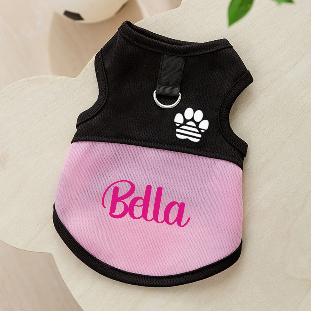 Personalized Breathable Paw Print Pet Vest  | inCloth82