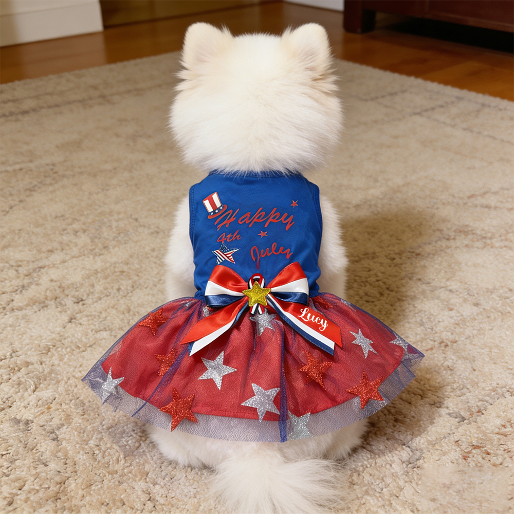 Personalized 4th of July Pet Dress | inCloth86