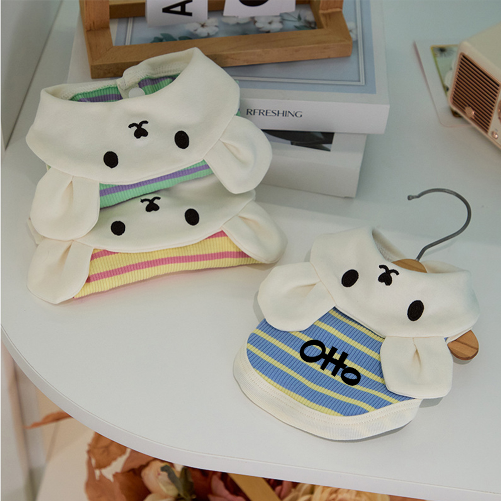 Personalized Name Breathable Striped Pet Vest  | inCloth97