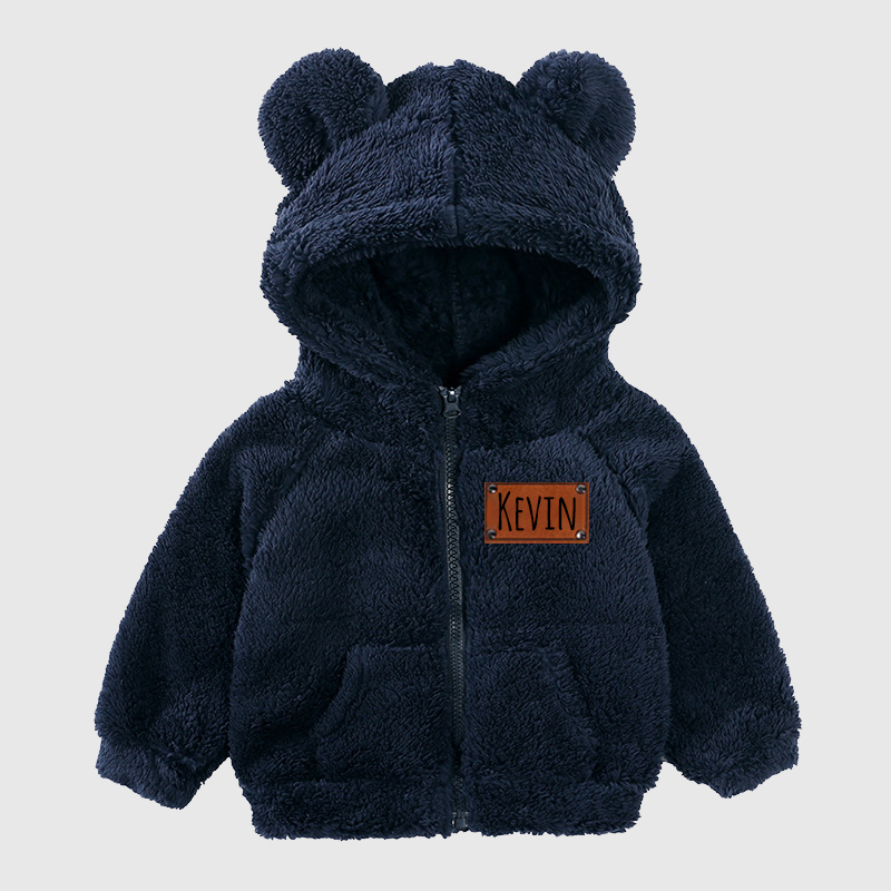 Personalized Leather Patch Kids Bear Jacket | inJacket21