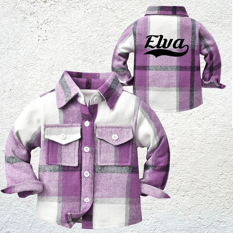 Personalized Name Kids Flannel Jacket | inJacket22