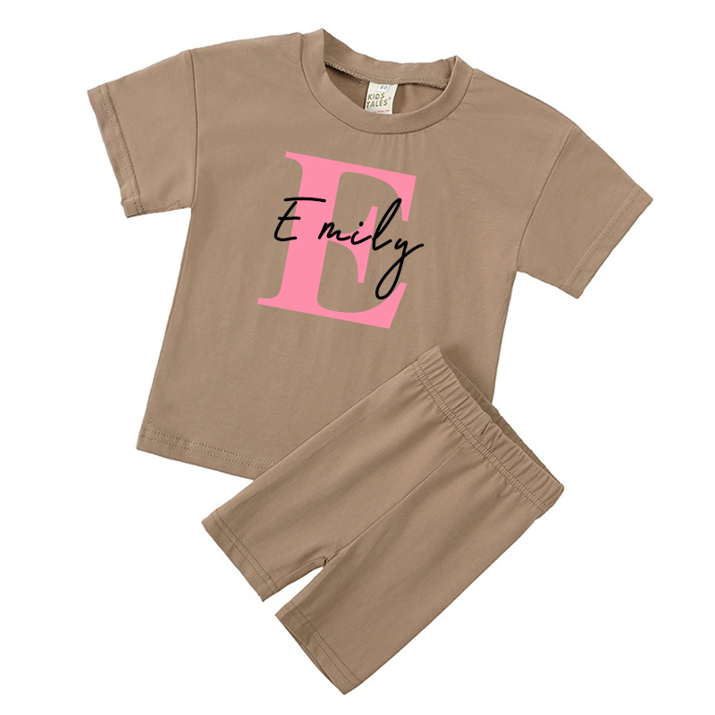 Personalized Kid Cozy Color Short Outfit Set | inSet42
