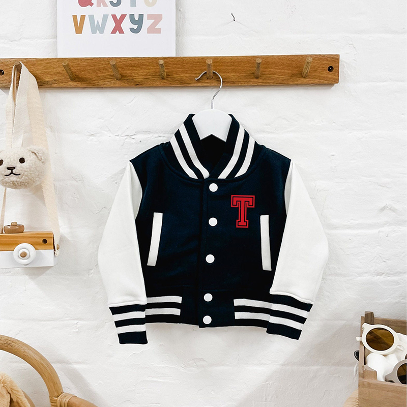 Personalized Initial & Name Kids Baseball Jacket | inJacket35