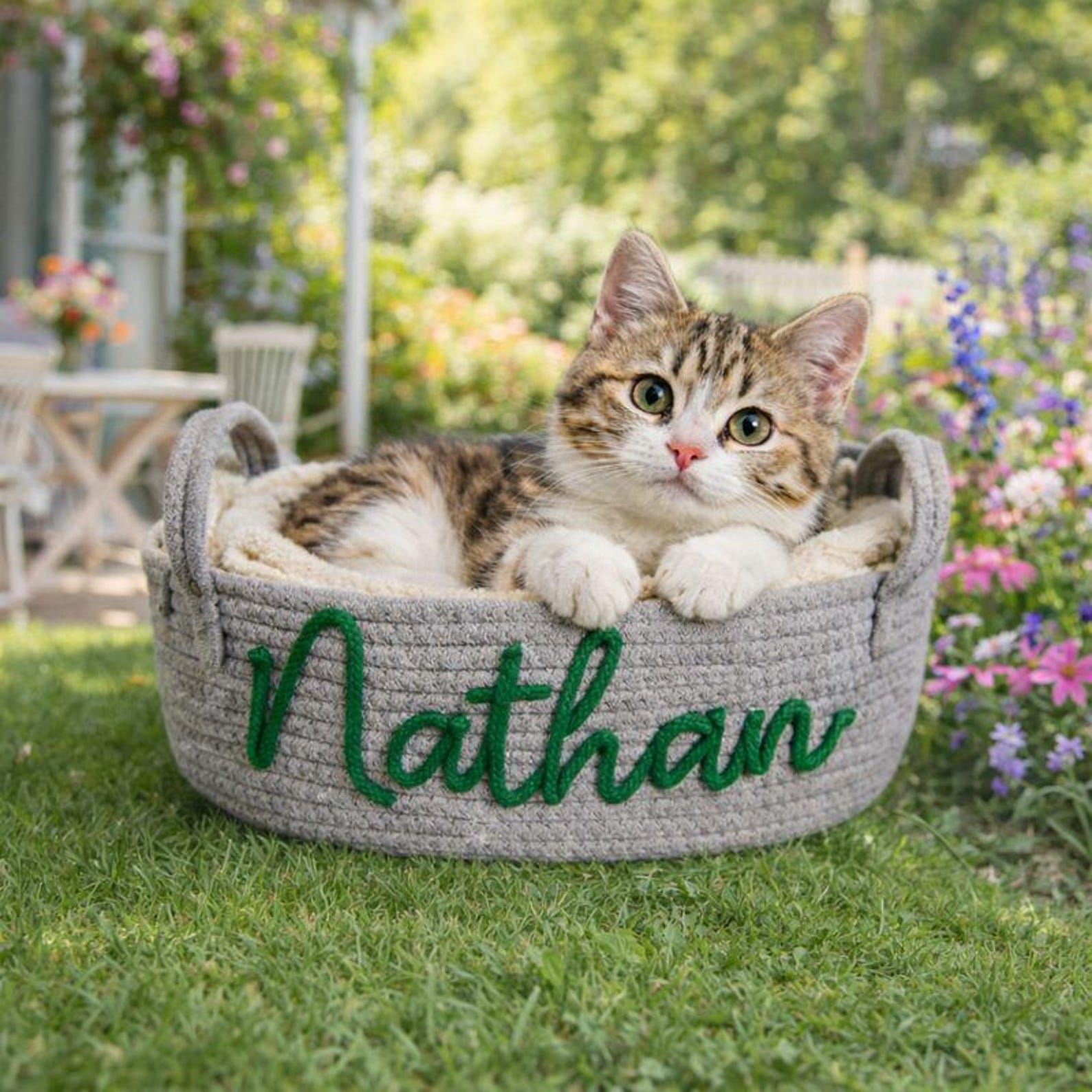 Personalized Handmade Embroidered Pet Storage Basket | inToy03
