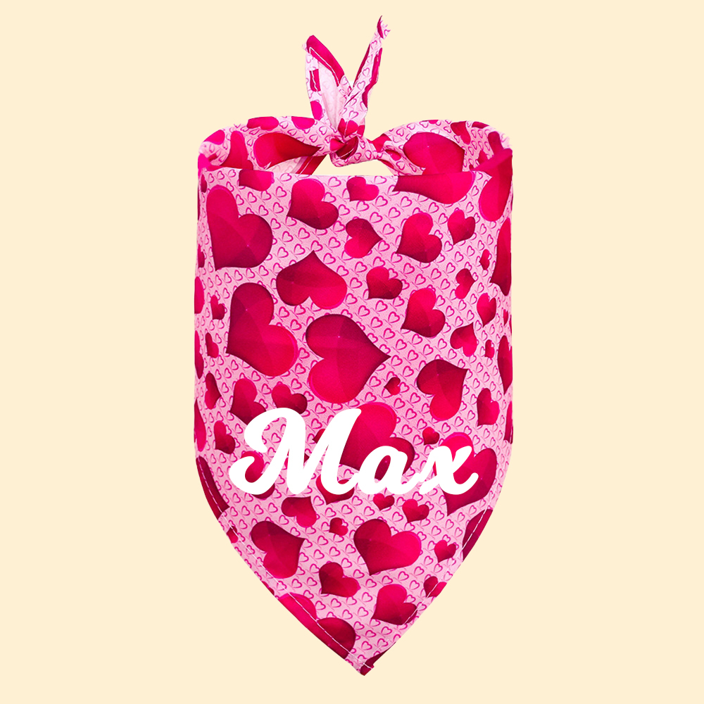 Personalized Romantic Valentine's Day Pet Bandana | KKPet388