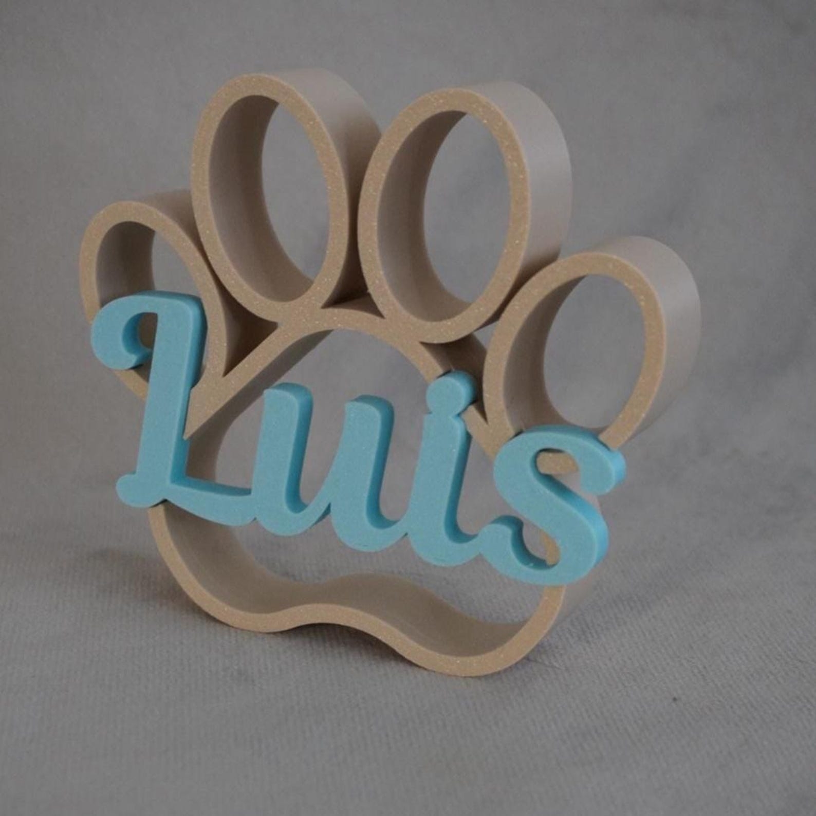 Personalized 3D Print Dog Paw With Name Ornament | inAccs29