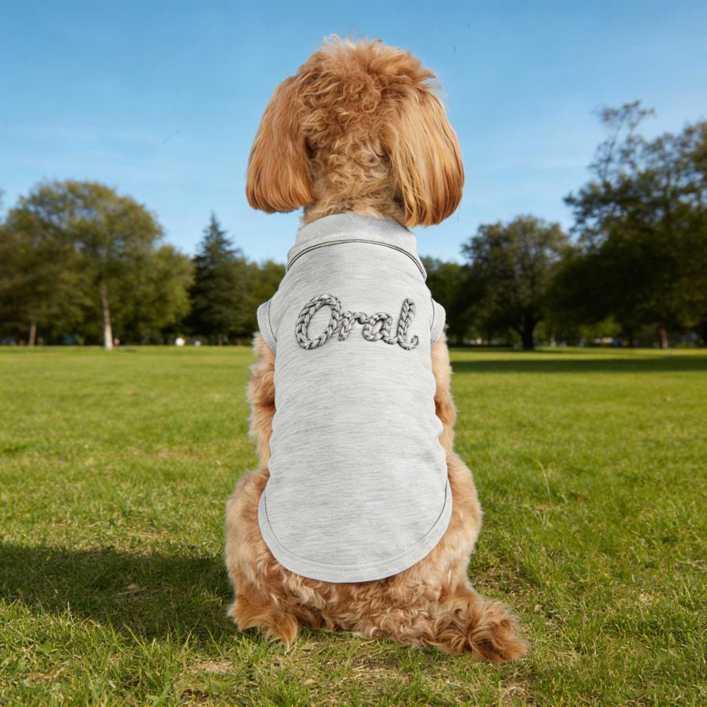 Personalized Embroidered Name Summer Sleeveless Dog Polo Shirt | inCloth78