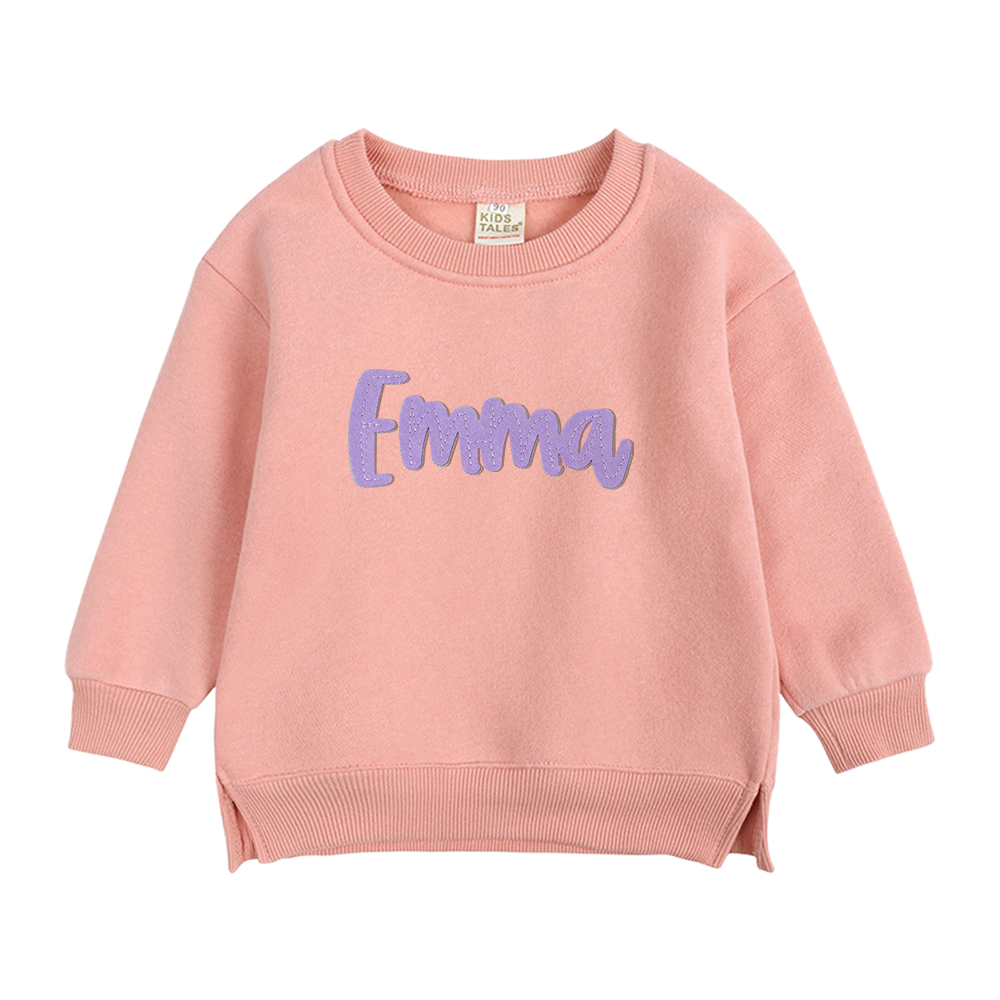 Personalized Hand-Embroidered Kid Cozy Soft Crewneck Sweatshirt | inSweatshirt03
