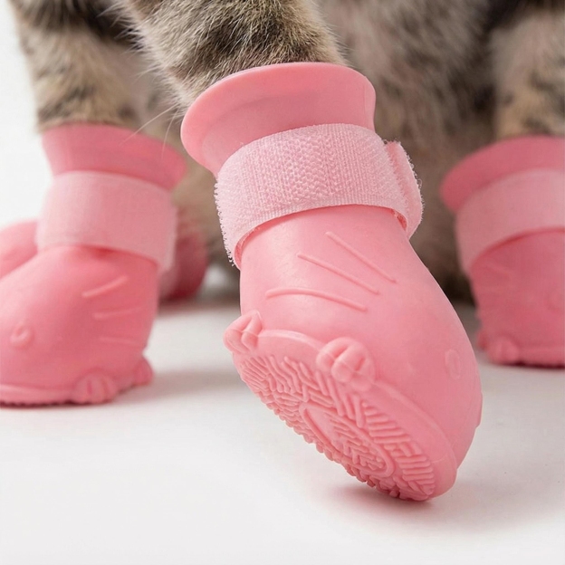 Waterproof Rubber Dog Boots with Non-Slip Sole | inAccs19