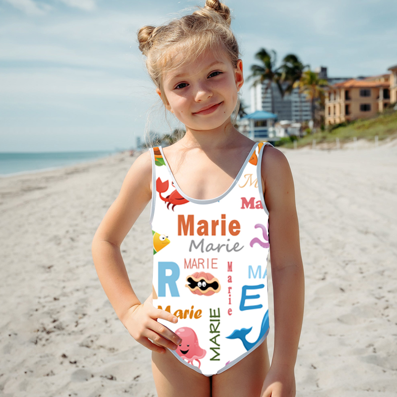 Personalized Ocean Pattern Swimsuit for Summer | InSwin06