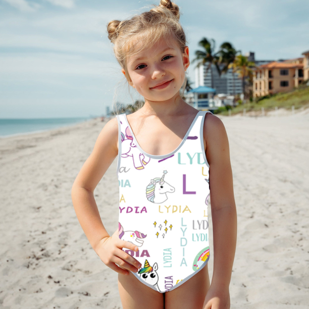 Personalized Unicorn Pattern Swimsuit for Summer | InSwin07
