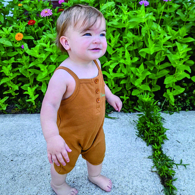 Personalized Embroidery Waffle Baby Cozy Soft Summer Romper | inRomper28