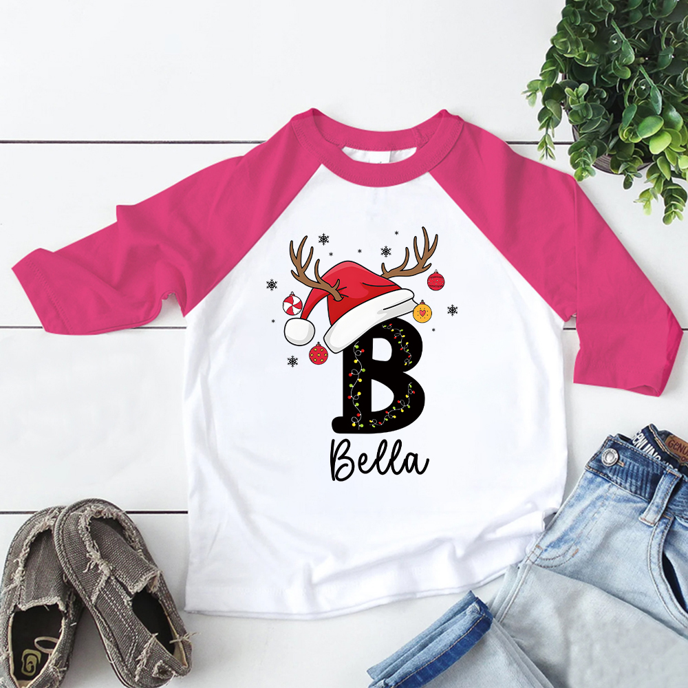 Personalized Kid Cozy Christmas Monogramed Sweatshirt | inSweatshirt84