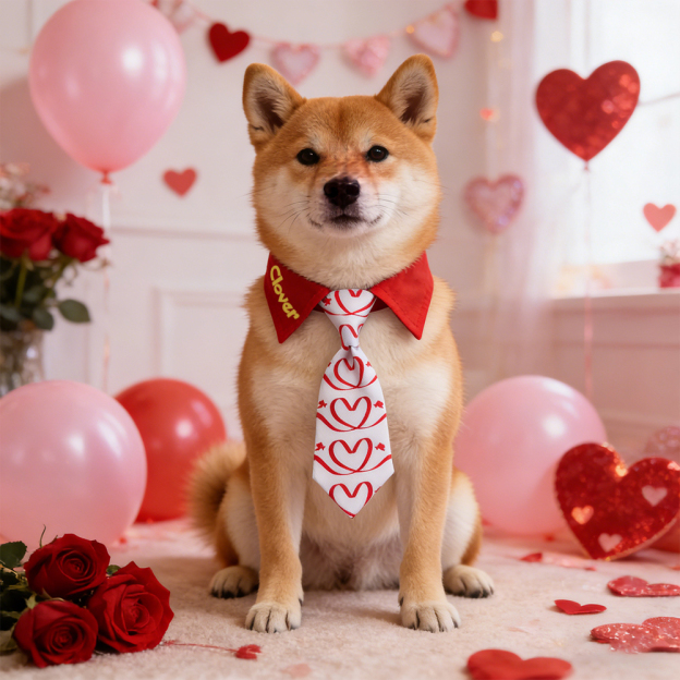 Personalized Pet Valentine's Day Tie Collar | inAccs01