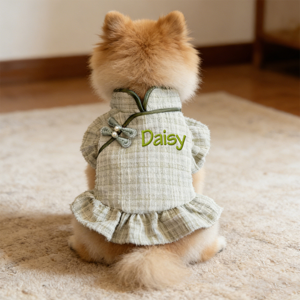 Personalized Embroidered Name Pet Elegant Dress | inCloth09