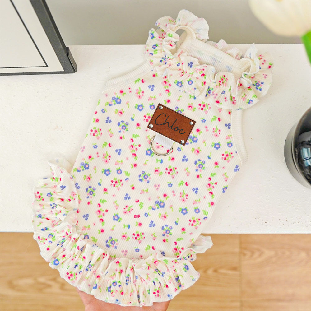 Personalized Leather Patch Name Pet Dress | inCloth32