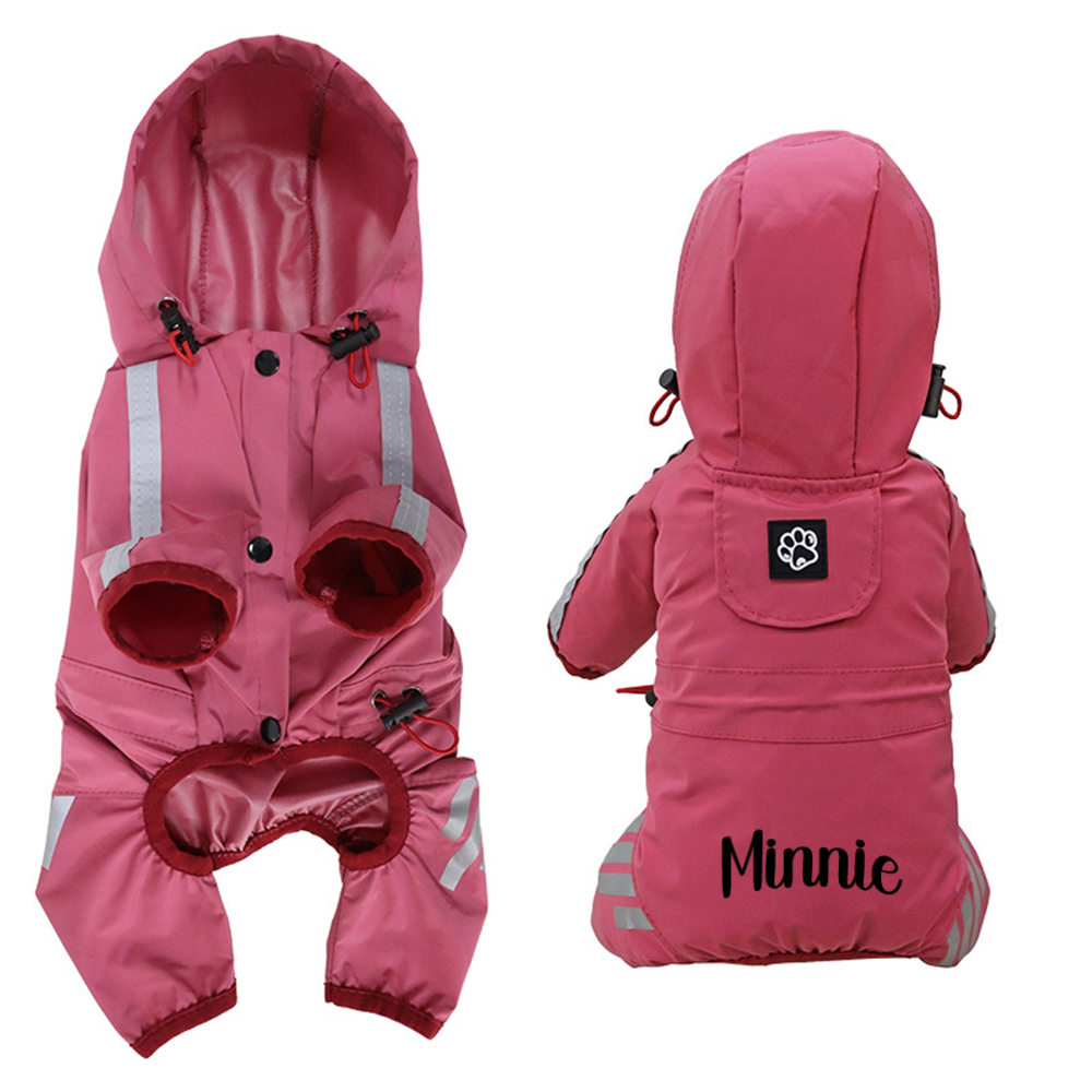 Personalized Name Waterproof Pet Raincoat | inCloth37
