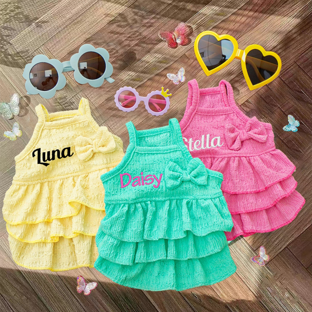 Personalized Embroidered Name Pet Color Princess Dress | inCloth41