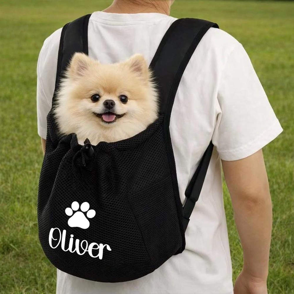 Personalized Name Breathable Mesh Pet Carrier Backpack | inAccs33
