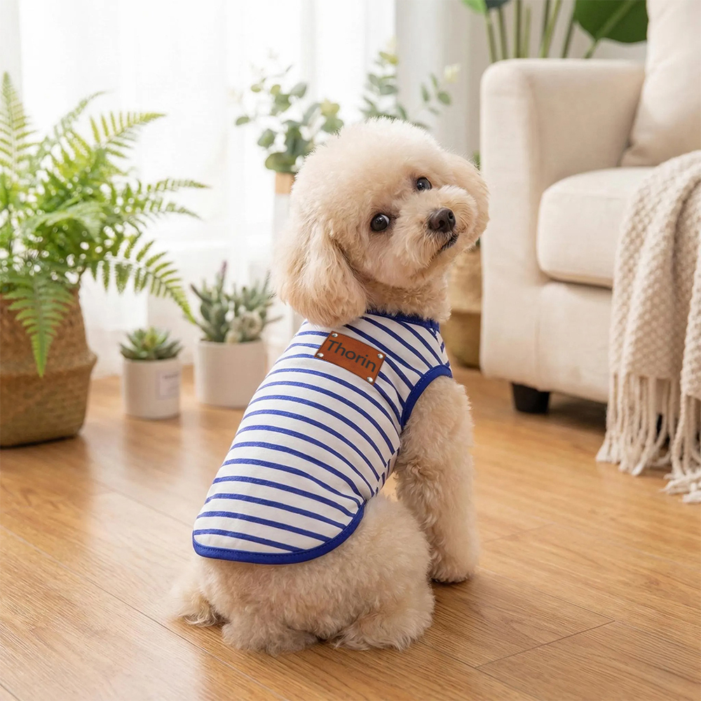 Personalized Pet Summer Striped Shirt | inCloth61