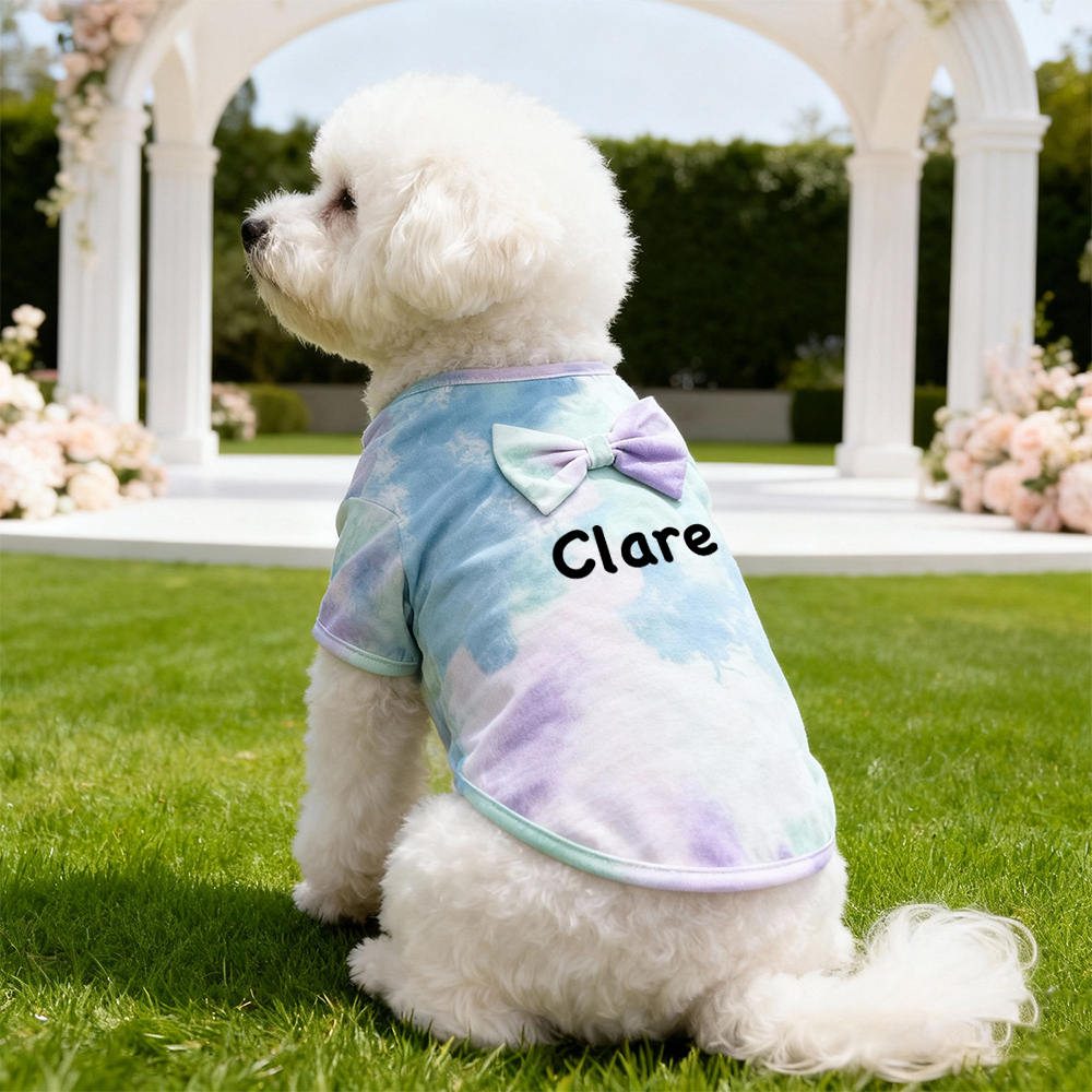 Personalized Name Tie-Dye Bow Dress & Shirt | inCloth95