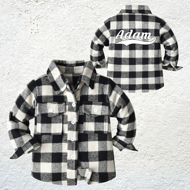 Personalized Name Kids Flannel Jacket | inJacket22