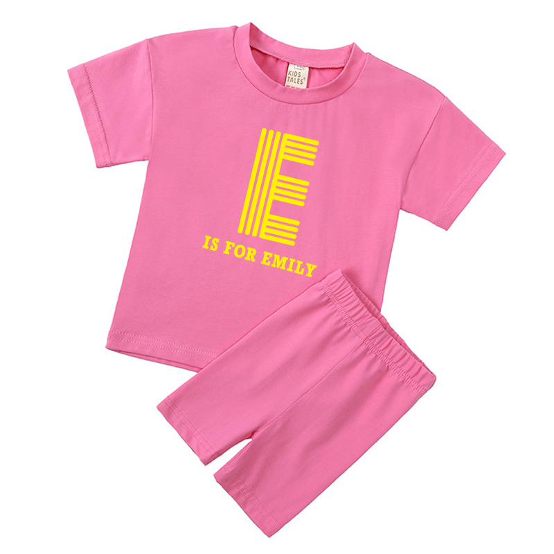 Personalized Kid Cozy Color Short Outfit Set | inSet41