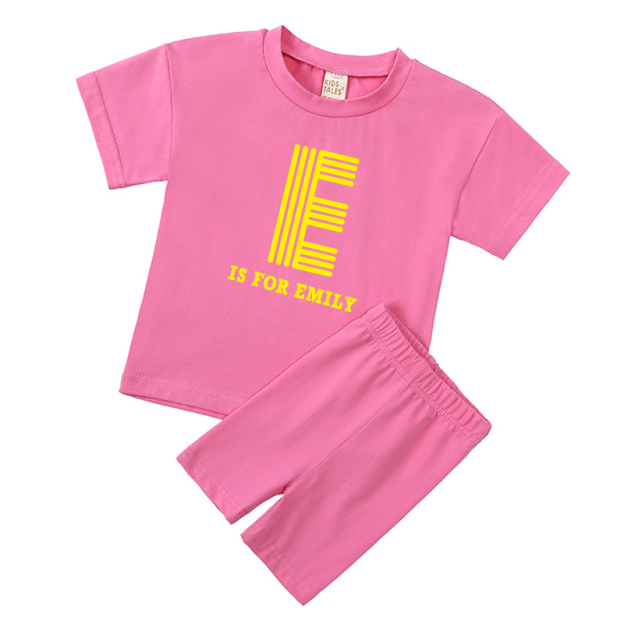 Personalized Kid Cozy Color Short Outfit Set | inSet41
