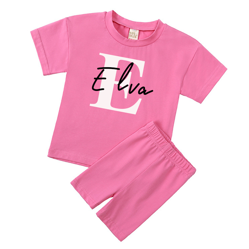 Personalized Kid Cozy Color Short Outfit Set | inSet42