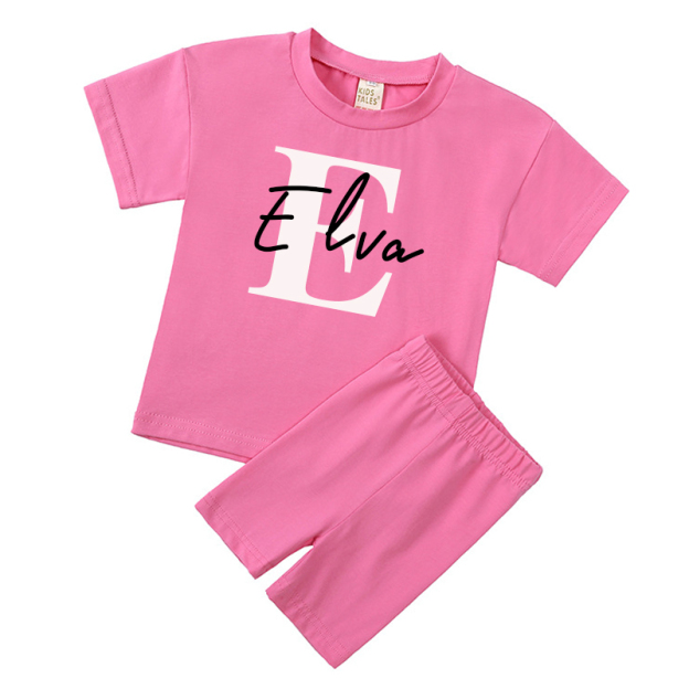 Personalized Kid Cozy Color Short Outfit Set | inSet42