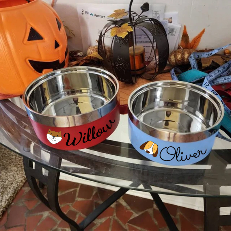 Personalized Stainless Steel Pet Food Bowl  | BKPet48
