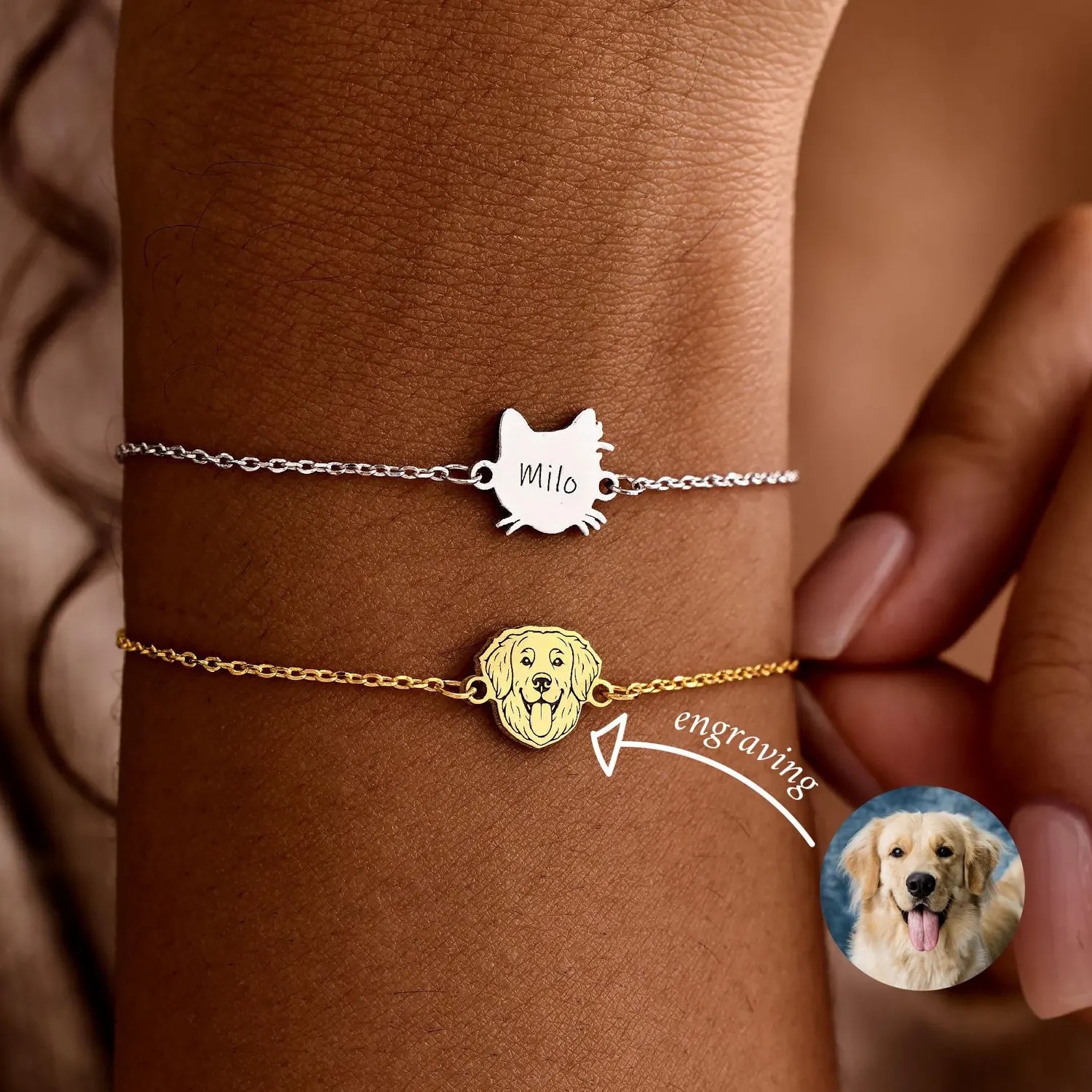 Personalized Pet Memorial Portrait Bracelet | inAccs31