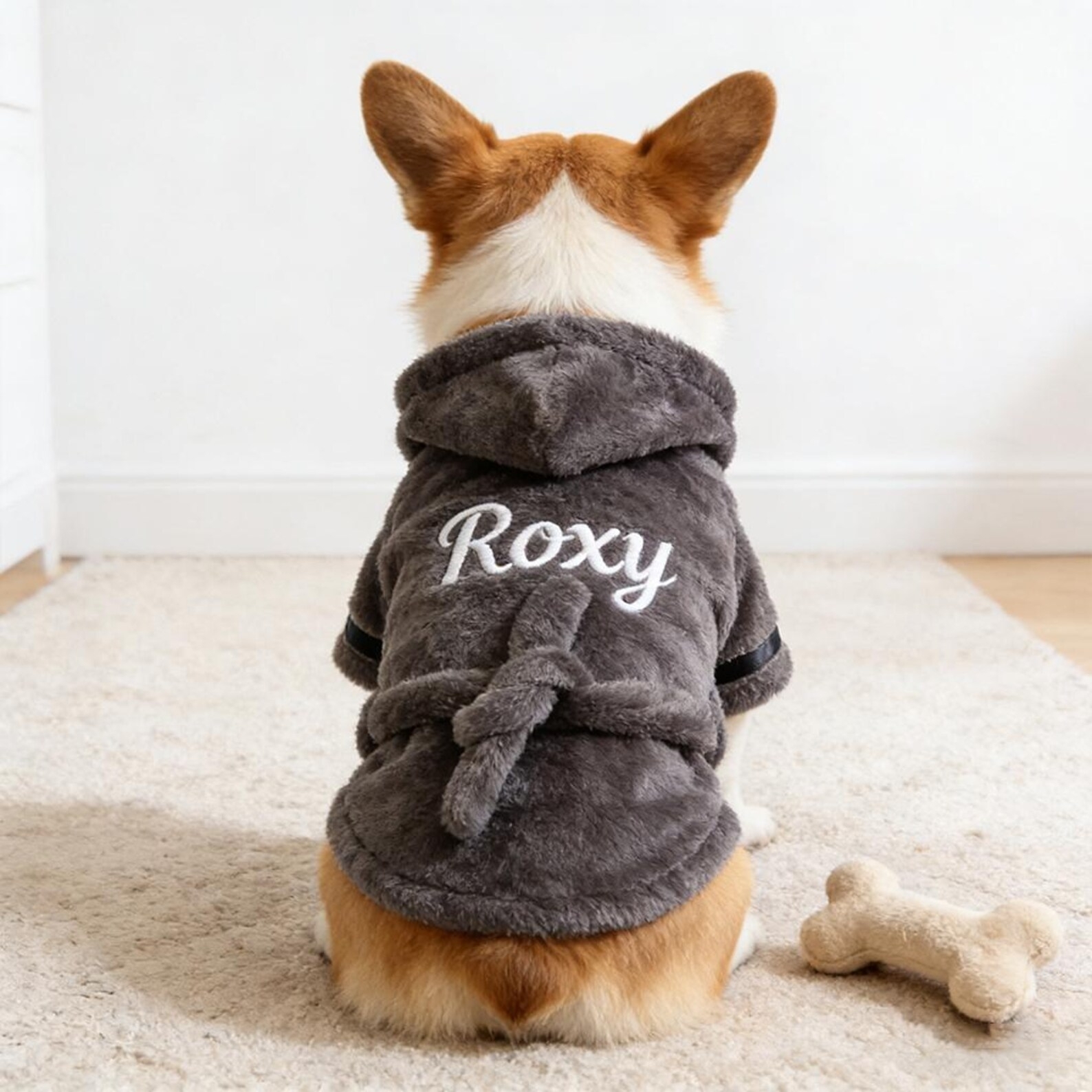 Personalized Embroidered Name Pet Bathrobe | inCloth23
